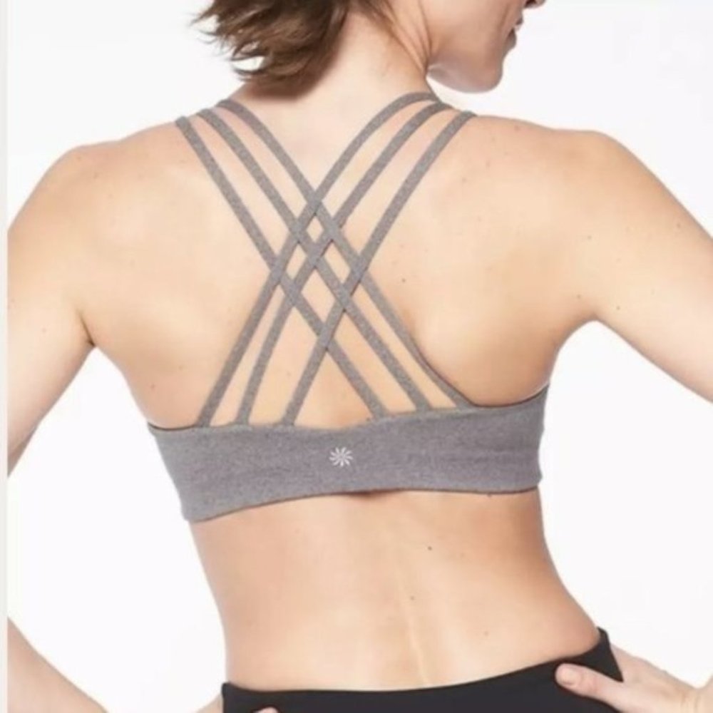 Athleta Hyper Focused Bra Gray Small - image 1